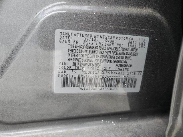 Photo 9 VIN: 3N1AB7AP6JY343084 - NISSAN SENTRA S 