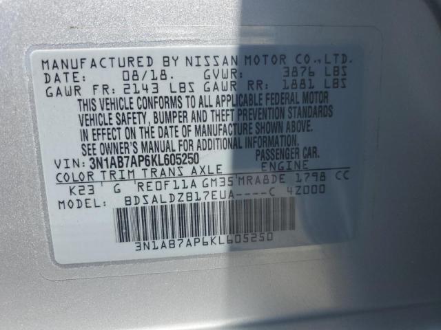 Photo 11 VIN: 3N1AB7AP6KL605250 - NISSAN SENTRA 