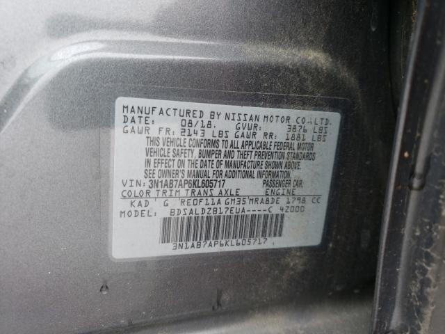 Photo 9 VIN: 3N1AB7AP6KL605717 - NISSAN SENTRA S 