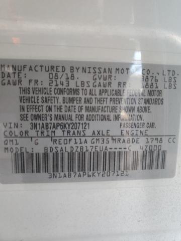 Photo 11 VIN: 3N1AB7AP6KY207121 - NISSAN SENTRA S 