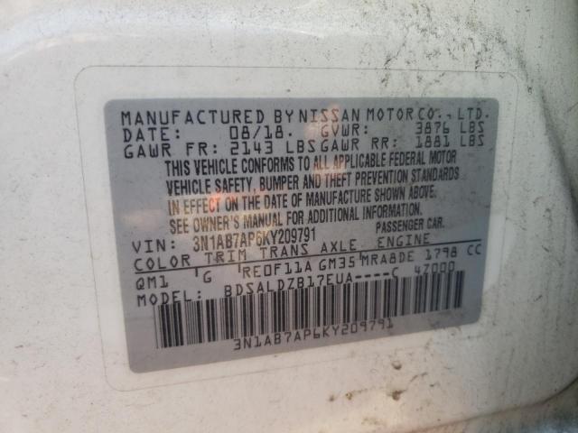 Photo 11 VIN: 3N1AB7AP6KY209791 - NISSAN SENTRA S 