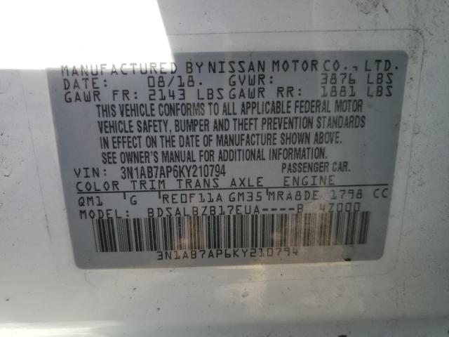 Photo 11 VIN: 3N1AB7AP6KY210794 - NISSAN SENTRA S 