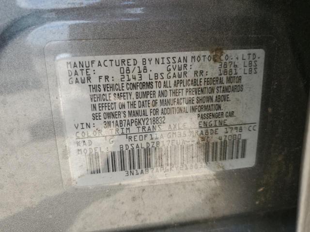 Photo 12 VIN: 3N1AB7AP6KY218832 - NISSAN SENTRA S 