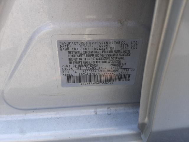 Photo 9 VIN: 3N1AB7AP6KY235436 - NISSAN SENTRA S 