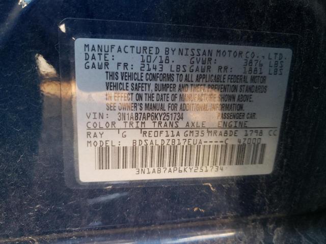 Photo 11 VIN: 3N1AB7AP6KY251734 - NISSAN SENTRA 