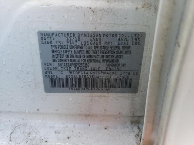 Photo 11 VIN: 3N1AB7AP6KY265360 - NISSAN SENTRA 