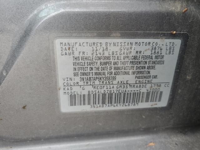 Photo 11 VIN: 3N1AB7AP6KY268789 - NISSAN SENTRA S 