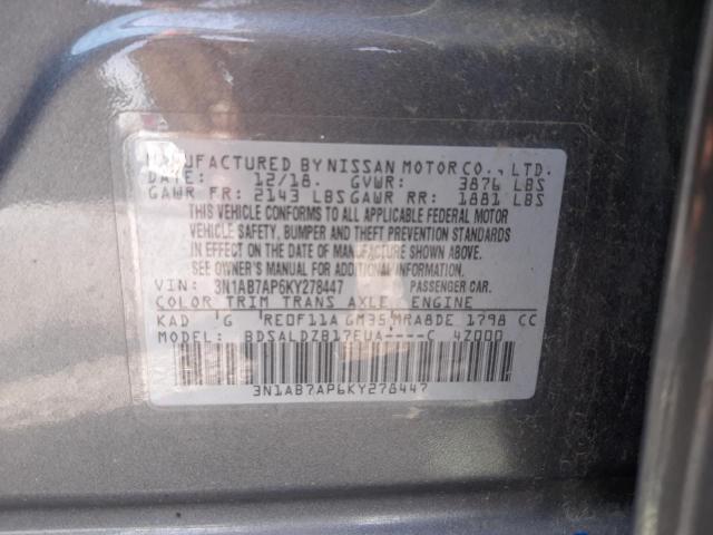 Photo 11 VIN: 3N1AB7AP6KY278447 - NISSAN SENTRA S 