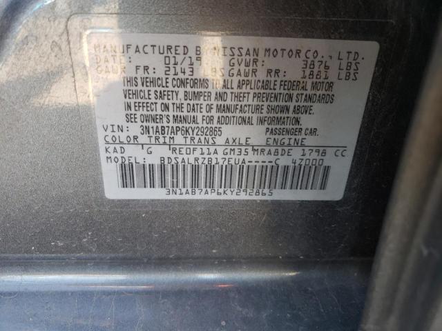 Photo 11 VIN: 3N1AB7AP6KY292865 - NISSAN SENTRA S 