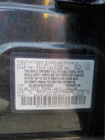 Photo 11 VIN: 3N1AB7AP6KY298536 - NISSAN SENTRA S 