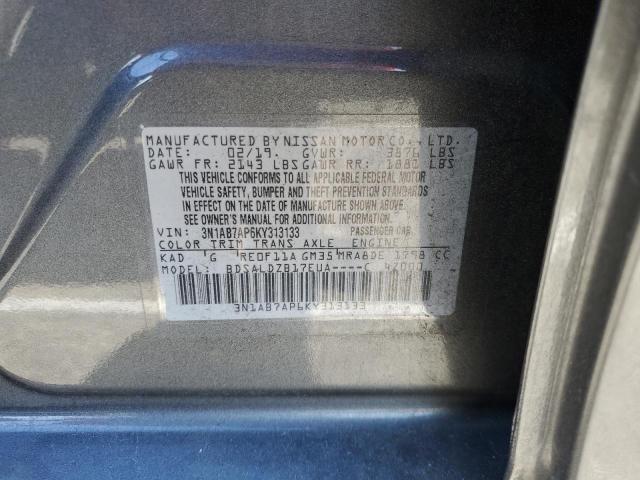 Photo 11 VIN: 3N1AB7AP6KY313133 - NISSAN SENTRA S 