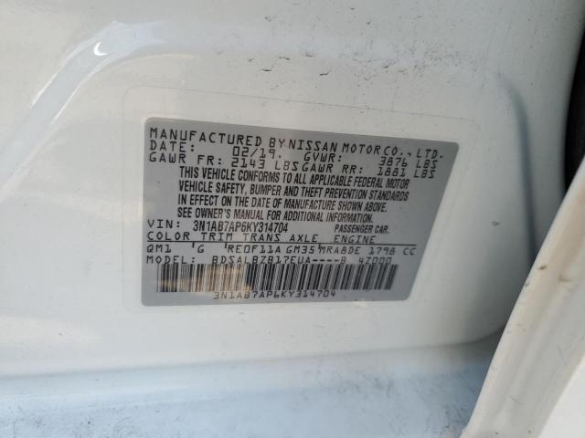 Photo 11 VIN: 3N1AB7AP6KY314704 - NISSAN SENTRA S 