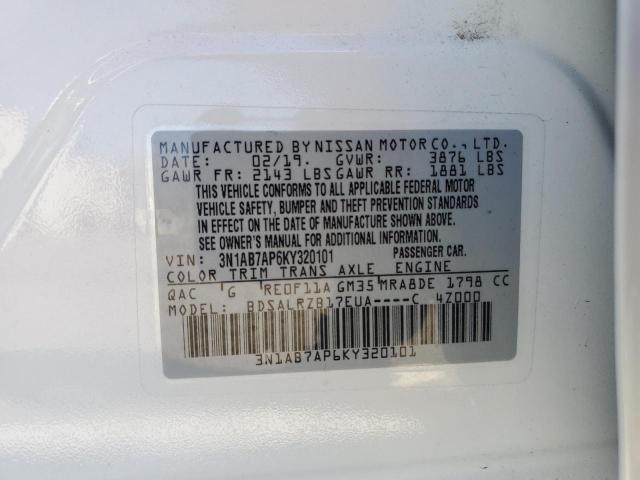 Photo 11 VIN: 3N1AB7AP6KY320101 - NISSAN SENTRA 