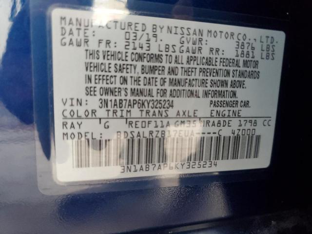 Photo 11 VIN: 3N1AB7AP6KY325234 - NISSAN SENTRA S 