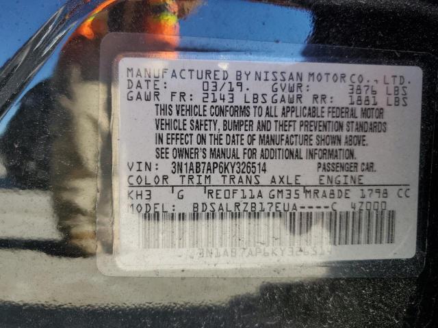 Photo 11 VIN: 3N1AB7AP6KY326514 - NISSAN SENTRA 