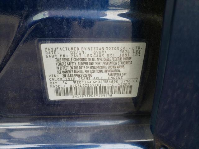 Photo 9 VIN: 3N1AB7AP6KY329798 - NISSAN SENTRA S 