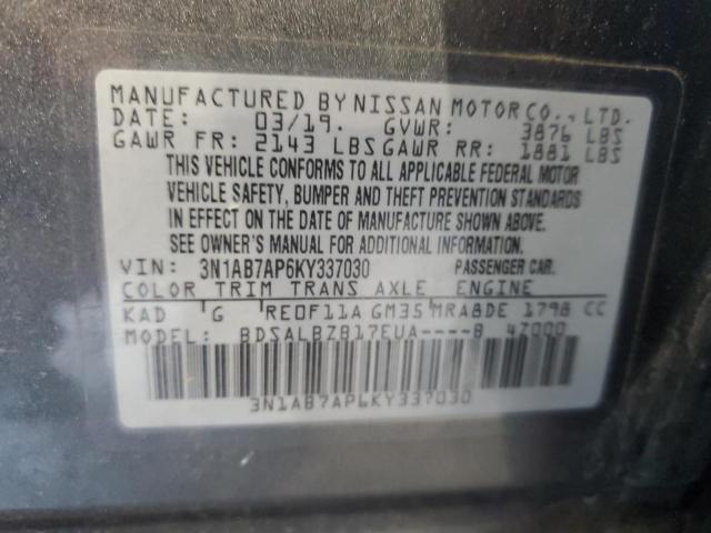 Photo 11 VIN: 3N1AB7AP6KY337030 - NISSAN SENTRA 