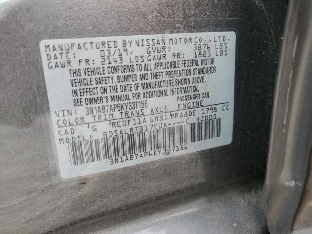 Photo 11 VIN: 3N1AB7AP6KY337156 - NISSAN SENTRA 