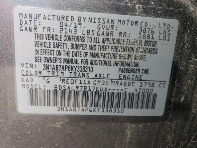 Photo 11 VIN: 3N1AB7AP6KY338310 - NISSAN SENTRA 