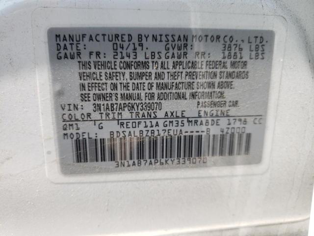 Photo 11 VIN: 3N1AB7AP6KY339070 - NISSAN SENTRA S 