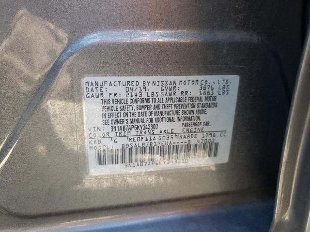 Photo 9 VIN: 3N1AB7AP6KY343300 - NISSAN SENTRA S 