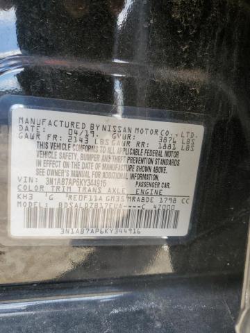 Photo 11 VIN: 3N1AB7AP6KY344916 - NISSAN SENTRA 