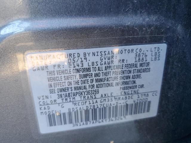 Photo 11 VIN: 3N1AB7AP6KY363269 - NISSAN SENTRA S 