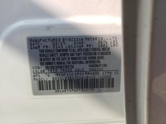 Photo 11 VIN: 3N1AB7AP6KY365734 - NISSAN SENTRA 