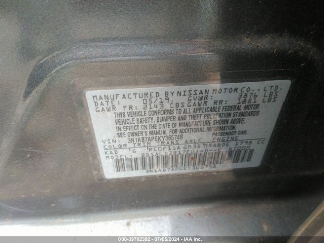 Photo 8 VIN: 3N1AB7AP6KY365748 - NISSAN SENTRA 