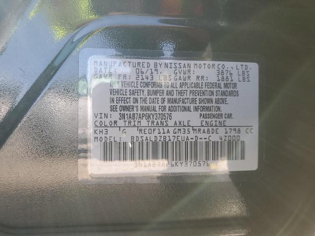 Photo 11 VIN: 3N1AB7AP6KY370576 - NISSAN SENTRA S 