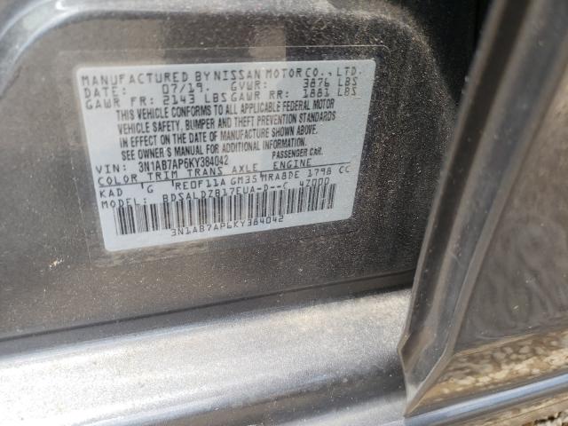 Photo 9 VIN: 3N1AB7AP6KY384042 - NISSAN SENTRA S 