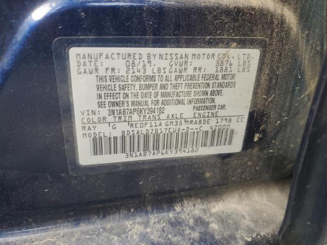 Photo 11 VIN: 3N1AB7AP6KY394182 - NISSAN SENTRA 