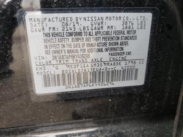 Photo 12 VIN: 3N1AB7AP6KY406296 - NISSAN SENTRA S 