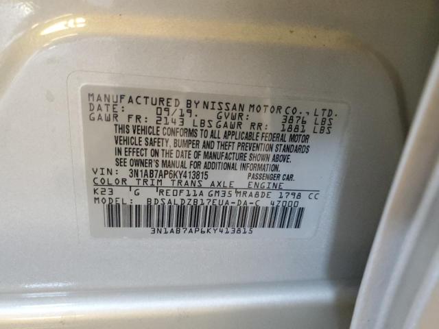 Photo 11 VIN: 3N1AB7AP6KY413815 - NISSAN SENTRA 