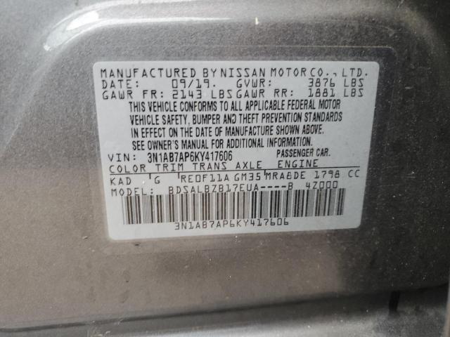 Photo 12 VIN: 3N1AB7AP6KY417606 - NISSAN SENTRA 