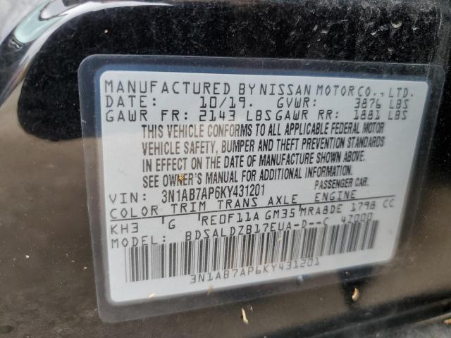 Photo 11 VIN: 3N1AB7AP6KY431201 - NISSAN SENTRA S 