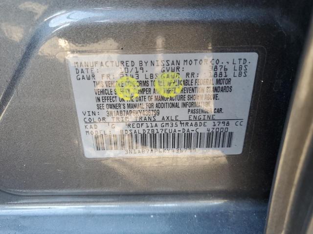 Photo 11 VIN: 3N1AB7AP6KY436799 - NISSAN SENTRA S 