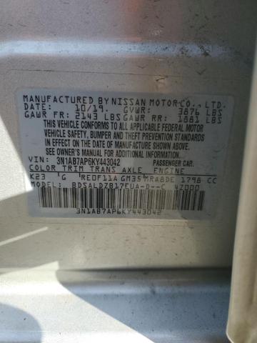 Photo 11 VIN: 3N1AB7AP6KY443042 - NISSAN SENTRA S 