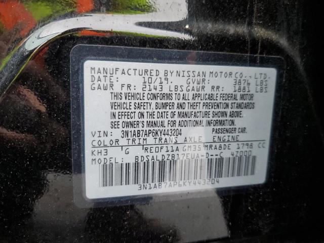 Photo 11 VIN: 3N1AB7AP6KY443204 - NISSAN SENTRA S 