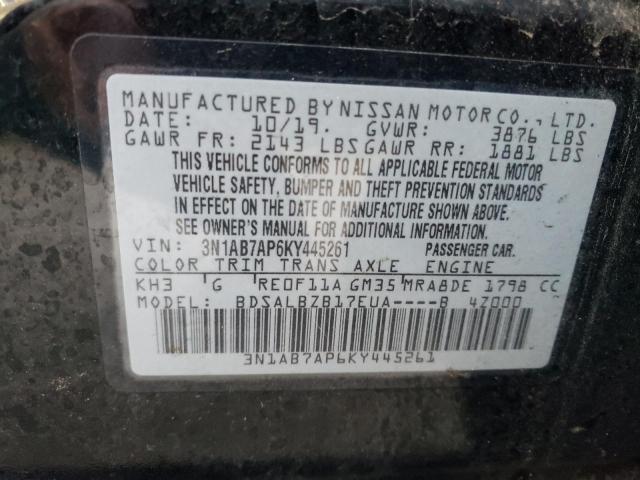 Photo 11 VIN: 3N1AB7AP6KY445261 - NISSAN SENTRA S 