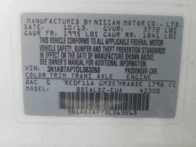 Photo 9 VIN: 3N1AB7AP7DL563268 - NISSAN SENTRA S 