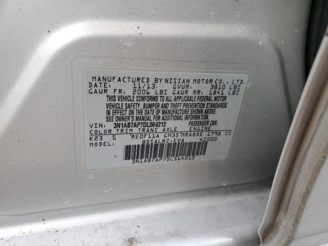 Photo 9 VIN: 3N1AB7AP7DL564212 - NISSAN SENTRA S 