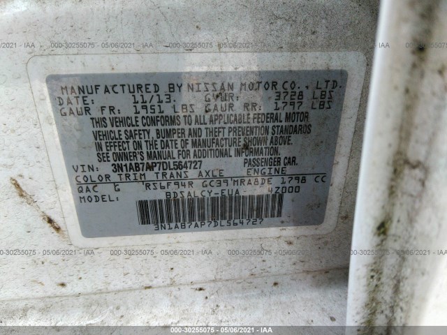 Photo 8 VIN: 3N1AB7AP7DL564727 - NISSAN SENTRA 