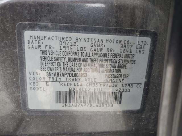 Photo 12 VIN: 3N1AB7AP7DL608953 - NISSAN SENTRA S 