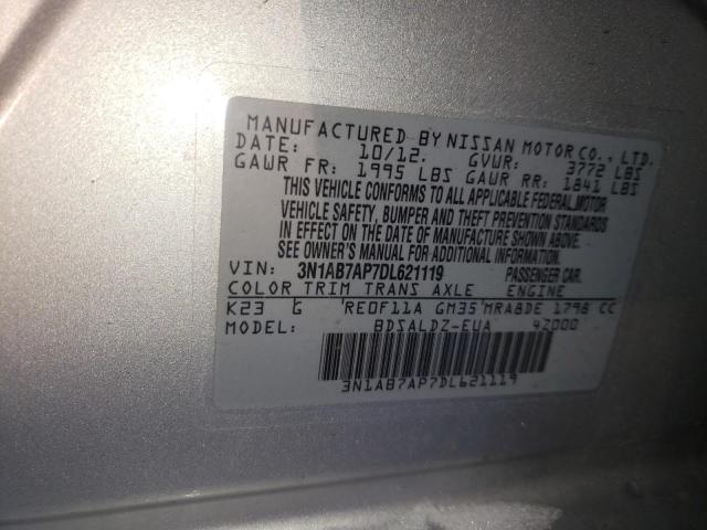 Photo 12 VIN: 3N1AB7AP7DL621119 - NISSAN SENTRA S 