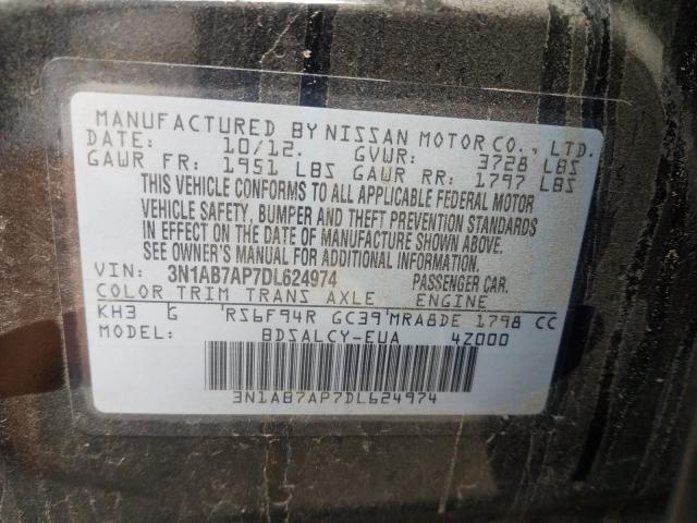 Photo 9 VIN: 3N1AB7AP7DL624974 - NISSAN SENTRA S 