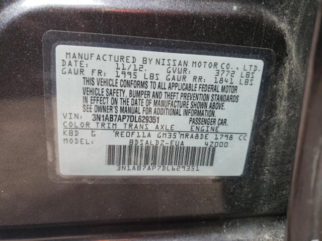 Photo 9 VIN: 3N1AB7AP7DL629351 - NISSAN SENTRA S 