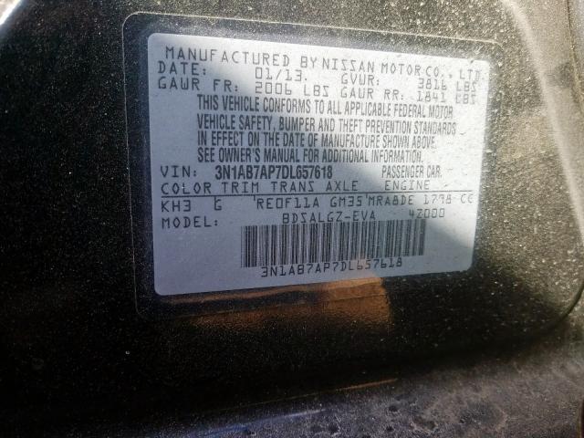 Photo 9 VIN: 3N1AB7AP7DL657618 - NISSAN SENTRA S 