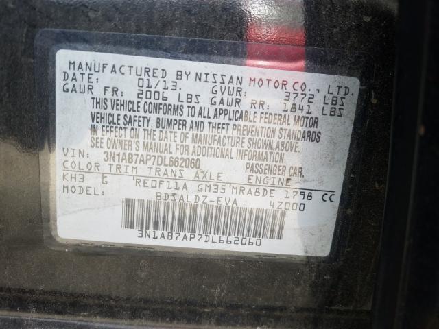 Photo 9 VIN: 3N1AB7AP7DL662060 - NISSAN SENTRA S 