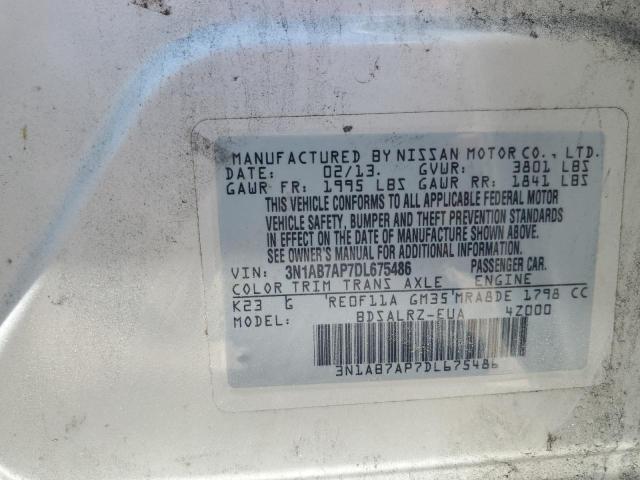 Photo 12 VIN: 3N1AB7AP7DL675486 - NISSAN SENTRA S 